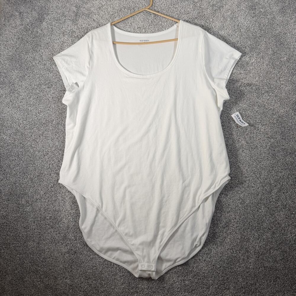 Old Navy Bodysuit 4X Casual Normcore Clean Girl Capsule Wardrobe Classic Vanilla